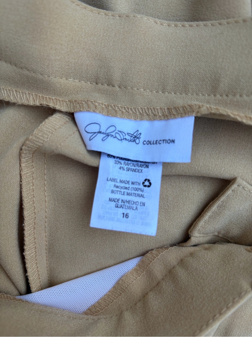 Jaclyn Smith Collection. Women’s Wide-Leg Pants in Light Mustard Size 16 - Picture 13 of 13